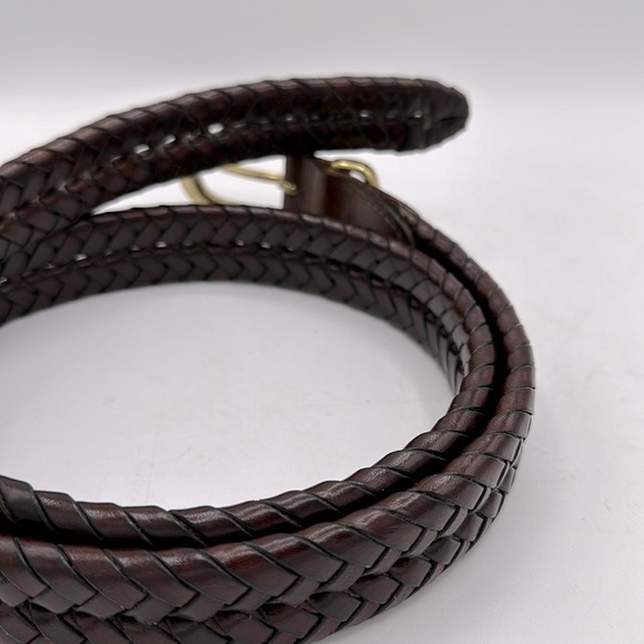 Coach vintage brown braided belt with brass buckle, size 36 - Picture 3 of 6